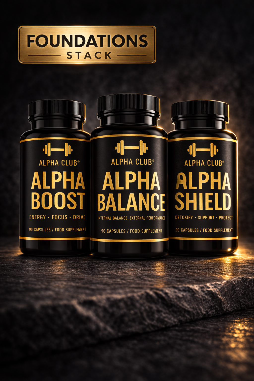 Alpha Foundations Stack | Balance + Shield + Boost