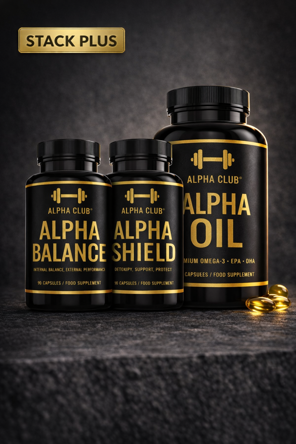 Alpha Stack Plus + | Added Omega 3